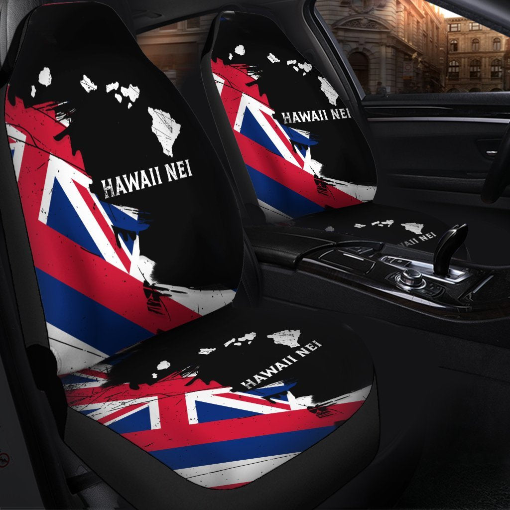 Hawaiian Flag Hawaii Map Nei Polynesian Car Seat Covers - Classic Style - Polynesian Pride