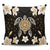 Hawaiian Gold Turtle Plumeria Pillow Covers AH Pillow Covers Black - Polynesian Pride