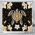 Hawaiian Gold Turtle Plumeria Shower Curtain AH 177 x 172 (cm) Black - Polynesian Pride