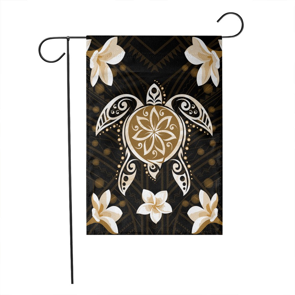 Hawaiian Gold Turtle Plumeria Flag AH - Polynesian Pride