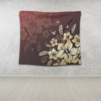Hawaiian Golden Hibiscus Butterfly Polynesian Tapestry - AH - Polynesian Pride