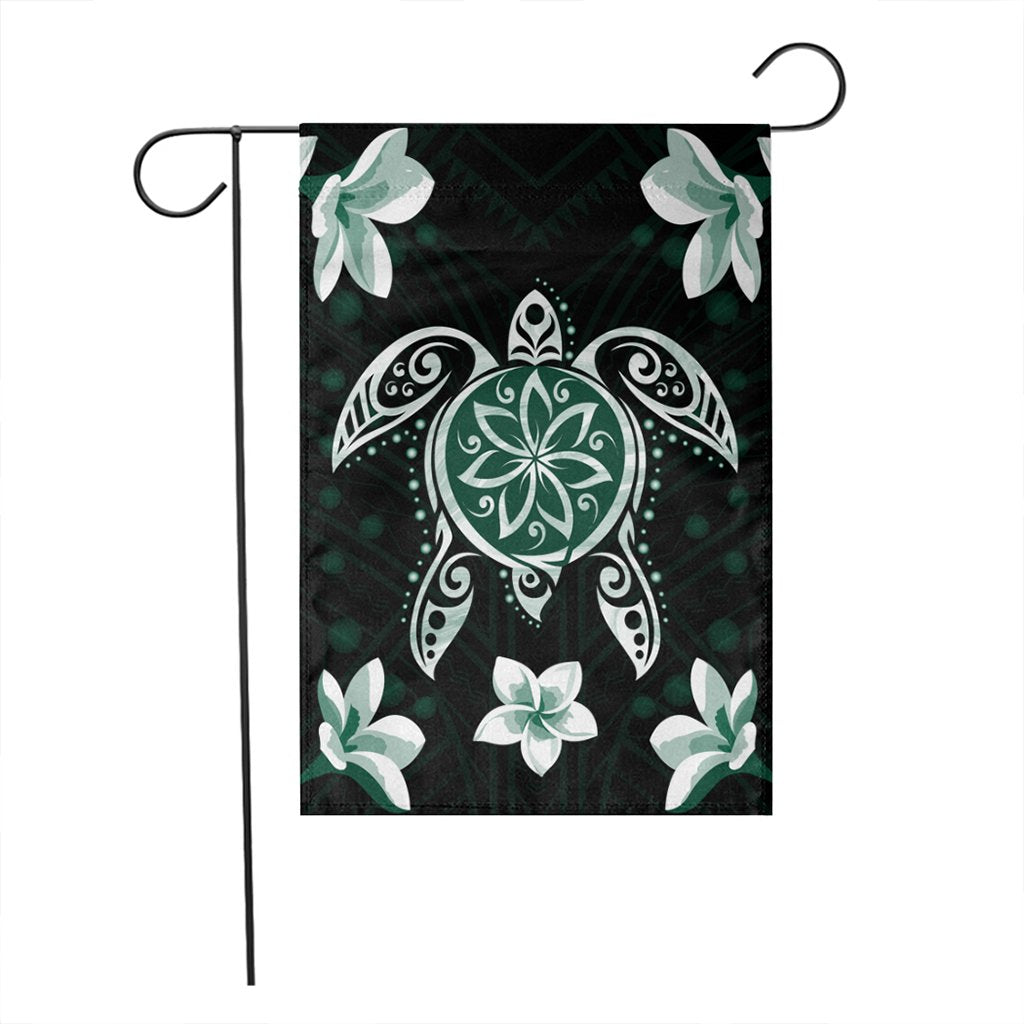 Hawaiian Greenie Turtle Plumeria Flag AH - Polynesian Pride