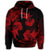 Hawaiian Hammerhead Shark Hibiscus Red Polynesian Hoodie - Polynesian Pride