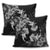 Hawaiian Hammerhead Shark Hibiscus White Polynesian Pillow Covers - AH - Polynesian Pride