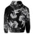 Hawaiian Hammerhead Shark Hibiscus White Polynesian Hoodie - Polynesian Pride