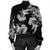 Hawaiian Hammerhead Shark Hibiscus White Polynesian Bomber Jacket - AH - Polynesian Pride