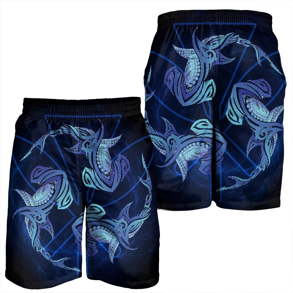 Hawaiian Hammerhead Shark Kanaka Galaxy Polynesian Men's Shorts - AH - Polynesian Pride