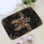 Hawaiian Hibiscus And Turtle Gold Door Mat Orange AH - Polynesian Pride