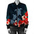 Hawaiian Hibiscus And Turtle Polynesian Bomber Jacket - AH - Polynesian Pride