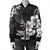 Hawaiian Hibiscus Black And White Polynesian Bomber Jacket - AH - Polynesian Pride