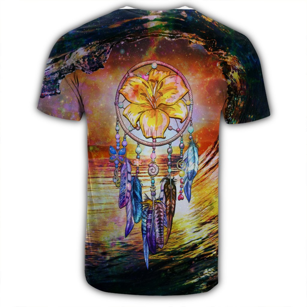Hawaiian Hibiscus Dreamcatcher Wales Night T Shirt - Polynesian Pride
