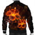 Hawaiian Hibiscus Fire Polynesian Bomber Jacket - AH - Polynesian Pride