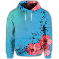 Hawaiian Hibiscus Flower Red Hoodie - Polynesian Pride
