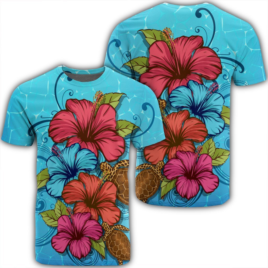 Hawaiian Hibiscus Flower Soulful T Shirt Unisex Black - Polynesian Pride