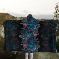 Hawaiian Hibiscus Full Color Polynesian Hooded Blanket - AH - Polynesian Pride