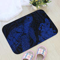 Hawaiian Hibiscus Memory Polynesian Turtle Door Mat Blue AH - Polynesian Pride