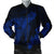 Hawaiian Hibiscus Memory Turtle Polynesian Bomber Jacket Blue - AH Black Unisex - Polynesian Pride