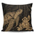 Hawaiian Hibiscus Memory Turtle Polynesian Pillow Covers Gold - AH Pillow Covers Black - Polynesian Pride