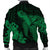 Hawaiian Hibiscus Memory Turtle Polynesian Bomber Jacket Green - AH - Polynesian Pride