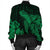 Hawaiian Hibiscus Memory Turtle Polynesian Bomber Jacket Green - AH - Polynesian Pride