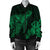 Hawaiian Hibiscus Memory Turtle Polynesian Bomber Jacket Green - AH - Polynesian Pride