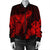 Hawaiian Hibiscus Memory Turtle Polynesian Bomber Jacket Red - AH - Polynesian Pride