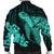 Hawaiian Hibiscus Memory Turtle Polynesian Bomber Jacket Turquoise - AH - Polynesian Pride