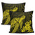 Hawaiian Hibiscus Memory Turtle Polynesian Pillow Covers Yellow - AH - Polynesian Pride