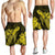 Hawaiian Hibiscus Memory Turtle Polynesian Men's Shorts Yellow - AH - Polynesian Pride