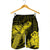 Hawaiian Hibiscus Memory Turtle Polynesian Men's Shorts Yellow - AH - Polynesian Pride