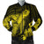 Hawaiian Hibiscus Memory Turtle Polynesian Bomber Jacket Yellow - AH Black Unisex - Polynesian Pride