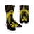 Hawaiian Hibiscus Memory Turtle Polynesian Crew Socks Yellow - AH Crew Socks White - Polynesian Pride
