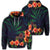 Hawaiian Hibiscus Palm Tree Background Polynesian Hoodie Unisex Art - Polynesian Pride