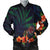 Hawaiian Hibiscus Palm Tree Background Polynesian Bomber Jacket - AH Black Unisex - Polynesian Pride