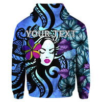 Custom Hawaiian Hibiscus Plumeria Hula Girl Polynesian Hoodie - Polynesian Pride