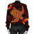 Hawaiian Hibiscus Plumeria Red Big Turtle Polynesian Bomber Jacket - AH - Polynesian Pride