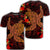 Hawaiian Hibiscus Plumeria Red Big Turtle Polynesian T Shirt Unisex Black - Polynesian Pride