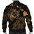 Hawaiian Hibiscus Sea Turtle Swim Polynesian Bomber Jacket - Gold - AH - Polynesian Pride