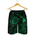 Hawaiian Hibiscus Sea Turtle Swim Polynesian Men's Shorts - Green - AH - Polynesian Pride