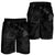 Hawaiian Hibiscus Sea Turtle Swim Polynesian Men's Shorts - Grey - AH - Polynesian Pride