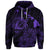 Custom Hawaiian Hibiscus Sea Turtle Swim Polynesian Hoodie Purple - Polynesian Pride