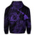 Hawaiian Hibiscus Sea Turtle Swim Polynesian Zip Hoodie Purple - Polynesian Pride