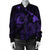 Hawaiian Hibiscus Sea Turtle Swim Polynesian Bomber Jacket - Purple - AH - Polynesian Pride