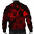 Hawaiian Hibiscus Sea Turtle Swim Polynesian Bomber Jacket - Red - AH - Polynesian Pride