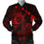 Hawaiian Hibiscus Sea Turtle Swim Polynesian Bomber Jacket - Red - AH Black Unisex - Polynesian Pride