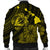 Hawaiian Hibiscus Sea Turtle Swim Polynesian Bomber Jacket - Yellow - AH - Polynesian Pride