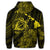 Hawaiian Hibiscus Sea Turtle Swim Polynesian Hoodie Yellow - Polynesian Pride