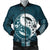 Hawaiian Hibiscus Turtle Polynesian Bomber Jacket YinYang Style - AH Black Unisex - Polynesian Pride