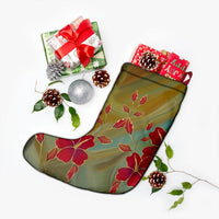 Hawaiian Hibiscus Water Color Christmas Stocking - AH - Polynesian Pride