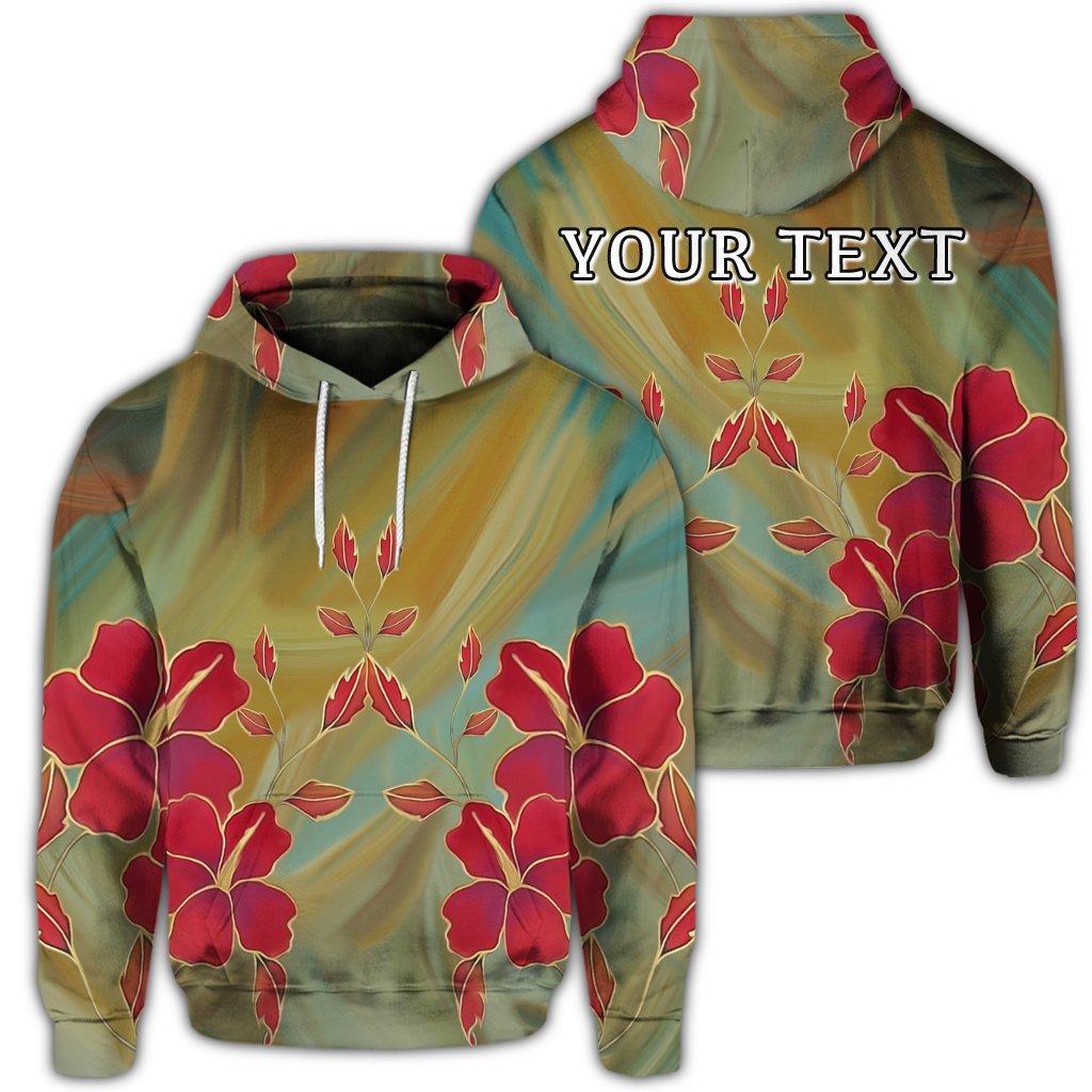 Custom Hawaiian Hibiscus Water Color Hoodie Unisex Art - Polynesian Pride